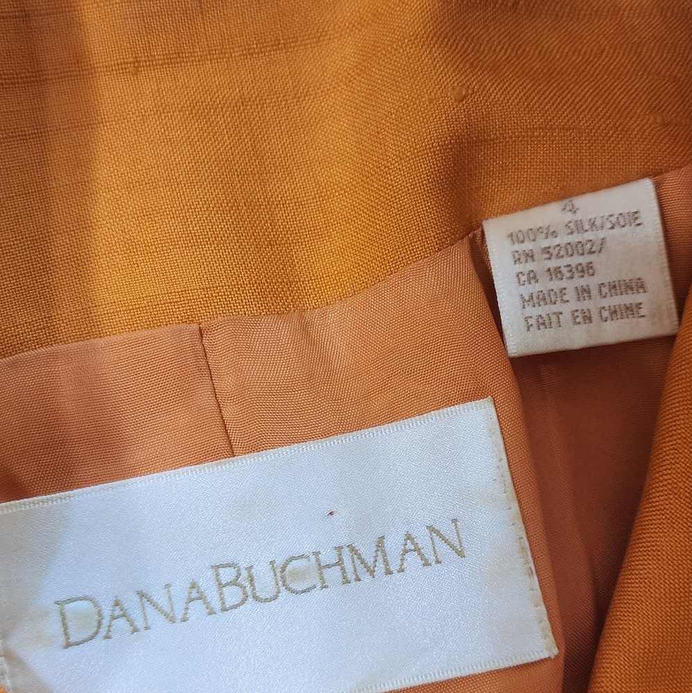 Dana Buchman %100 Silk Blazer Sz 4 - Picture 4 of 10